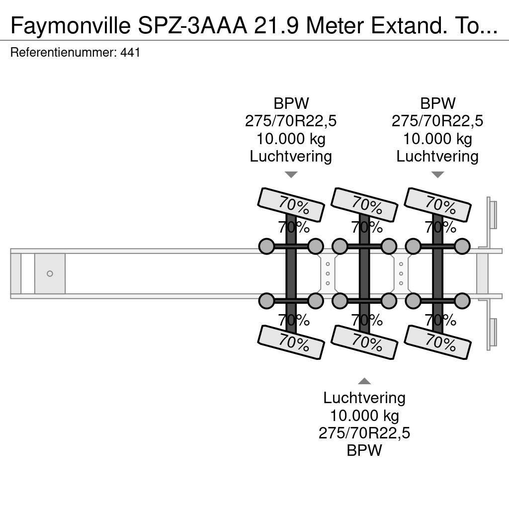 Faymonville SPZ-3AAA 21.9 Meter Extand. Total lenght: 35.5 met Flatbed çekiciler