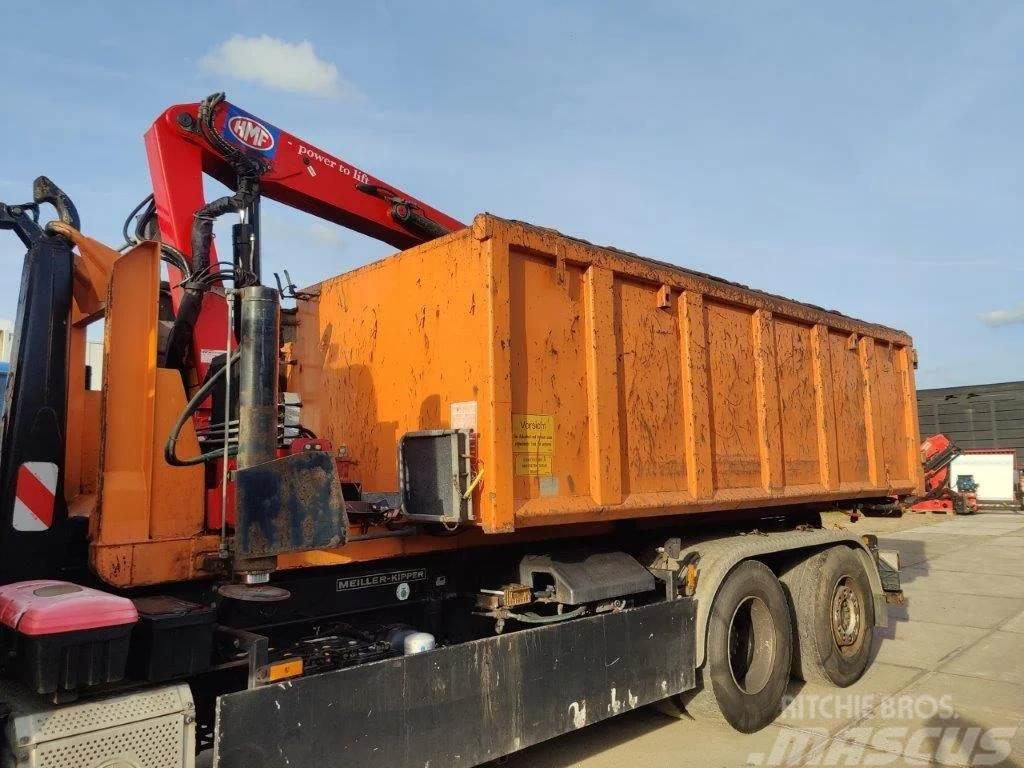 HMF kraan 1244 Z2 op container / afzetcontainer met kr Yük konteynerleri
