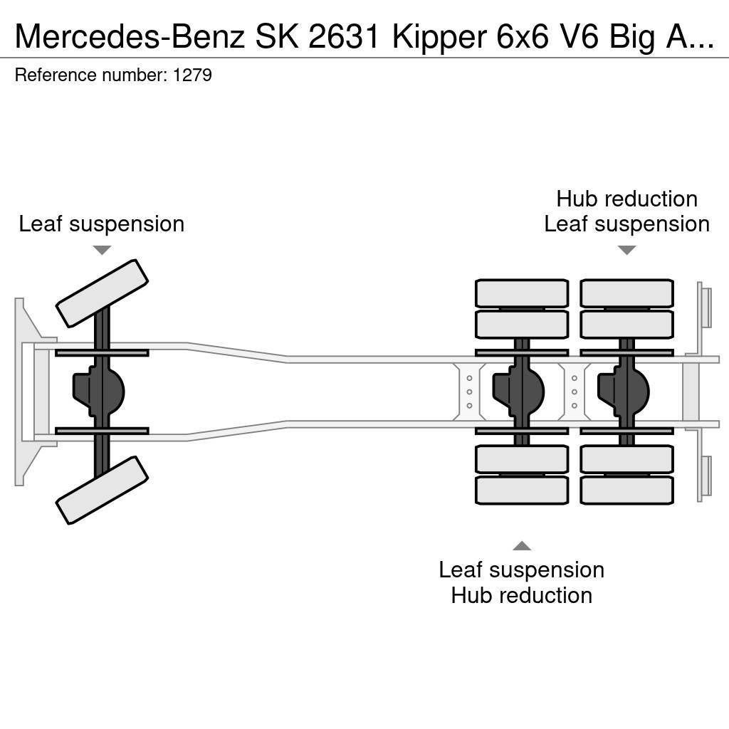 Mercedes-Benz SK 2631 Kipper 6x6 V6 Big Axle's Auxilery Top Cond Damperli kamyonlar