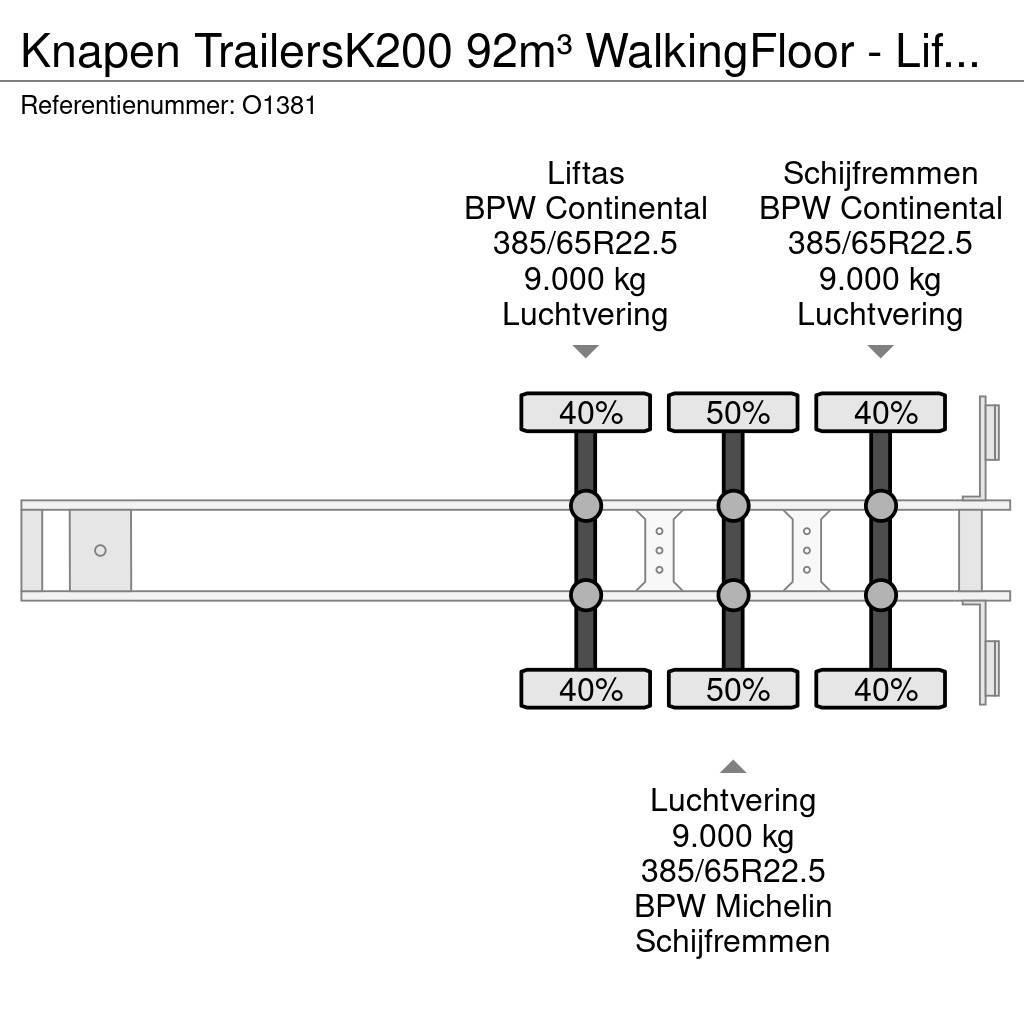 Knapen Trailers K200 92m³ WalkingFloor - LiftAs - Schijfr Kayar zemin yarı römorklar