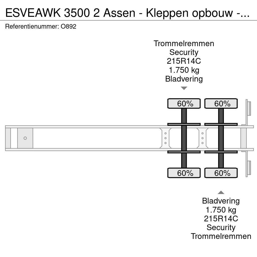 Esve AWK 3500 2 Assen - Kleppen opbouw - FietsVervoer - Kapali kasa yari römorklar