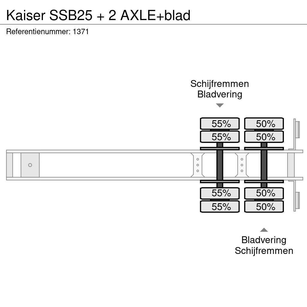 Kaiser SSB25 + 2 AXLE+blad Low loader yari çekiciler