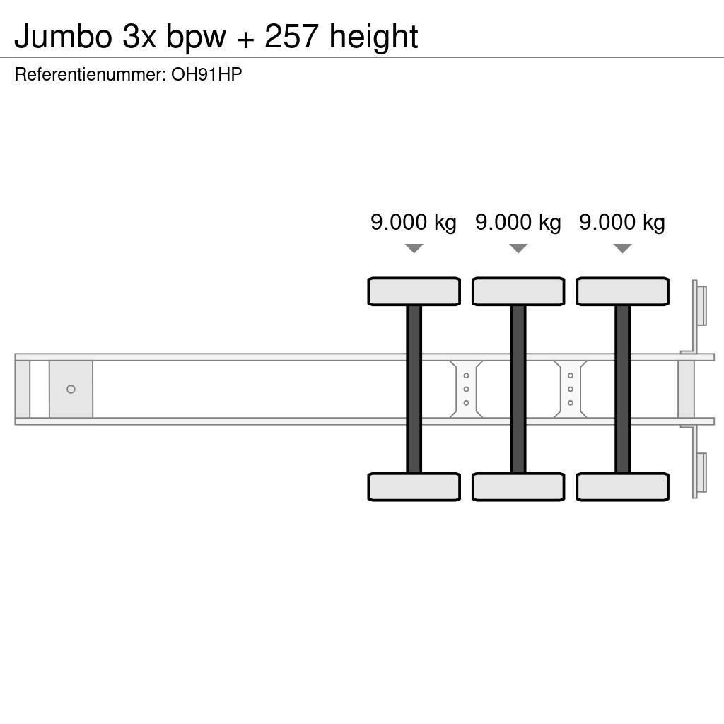 Jumbo 3x bpw + 257 height Perdeli yari çekiciler