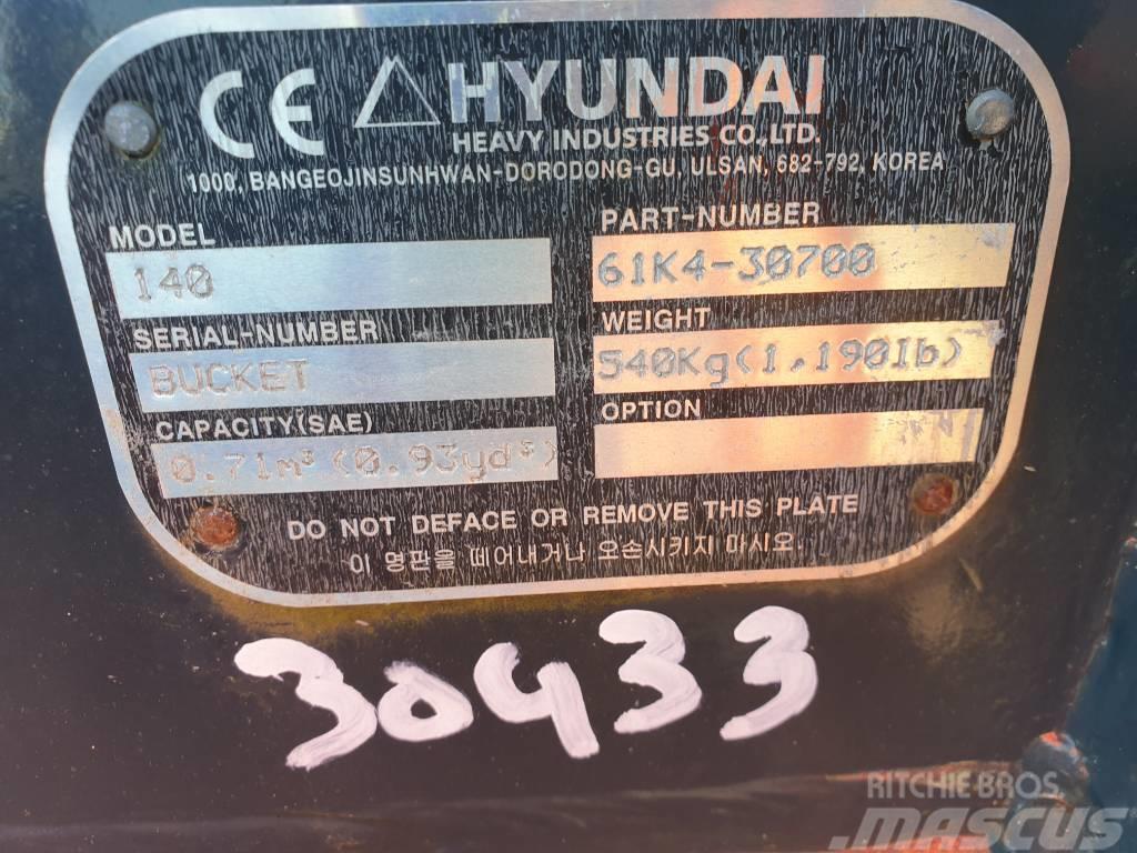Hyundai Excavator Bucket, 61K4-30700, 140 Kovalar