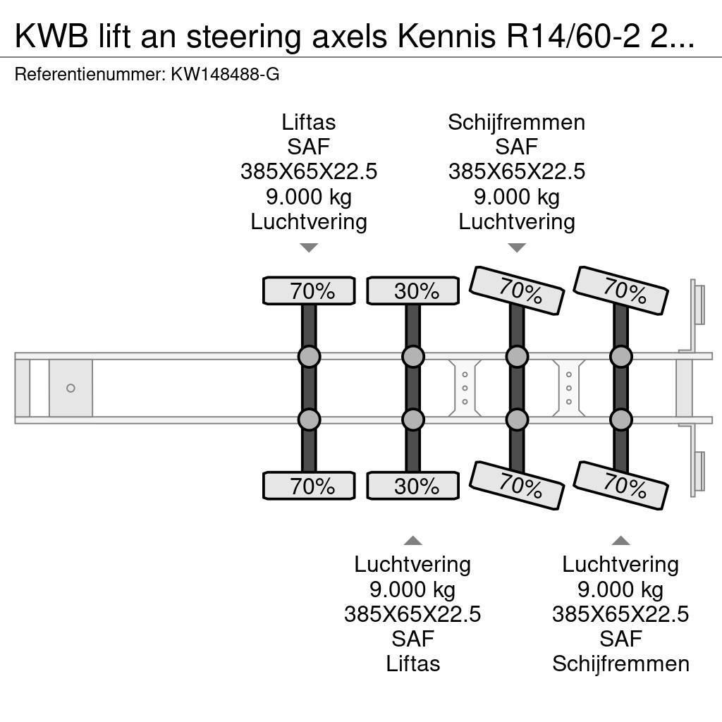  Kwb lift an steering axels Kennis R14/60-2 2015 Flatbed çekiciler