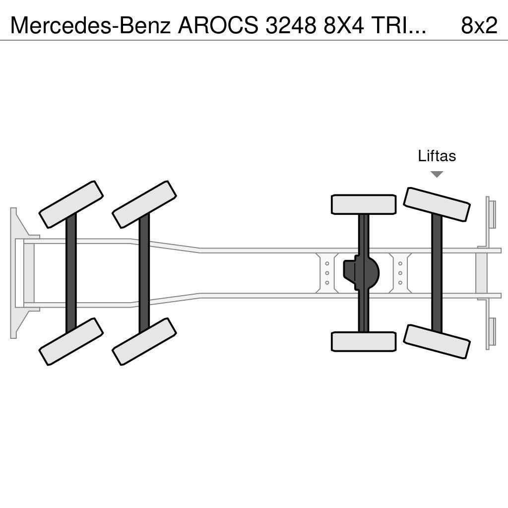 Mercedes-Benz AROCS 3248 8X4 TRIDEM HAAKSYSTEEM + FASSI F365RA K Vinçli kamyonlar