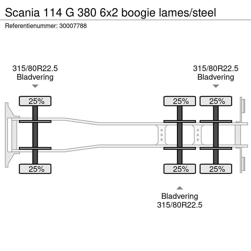 Scania 114 G 380 6x2 boogie lames/steel Çekiciler