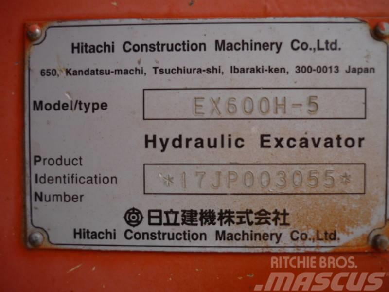 Hitachi EX 600 H-5 Paletli ekskavatörler