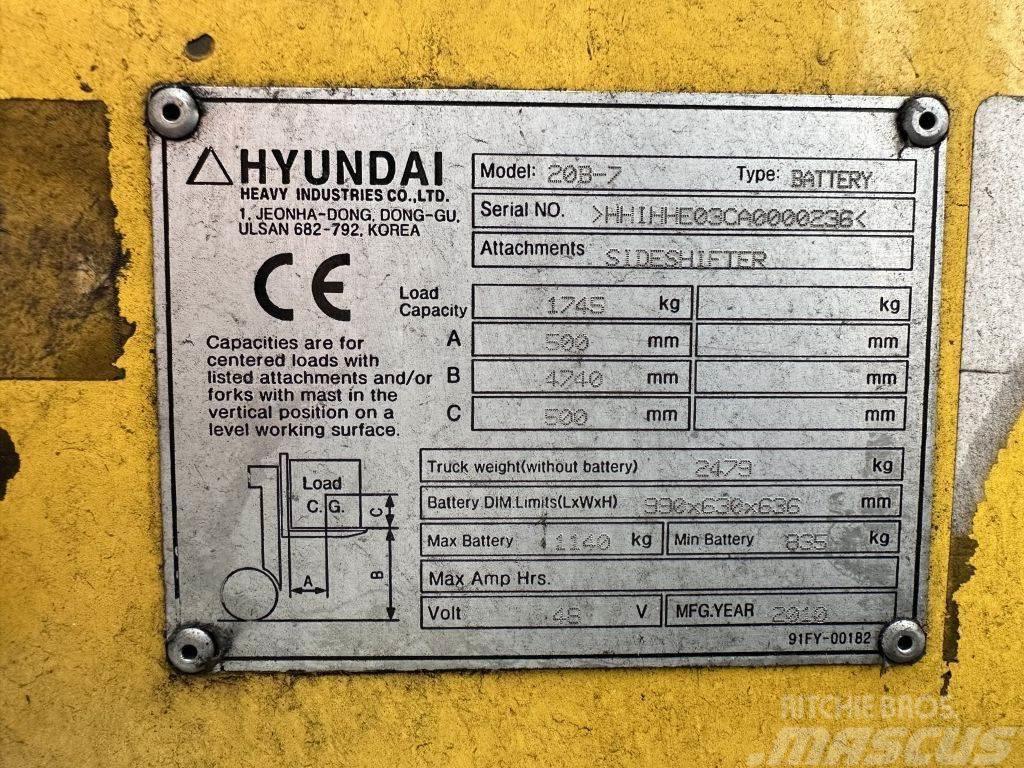 Hyundai 20 B 7 Elektrikli forkliftler