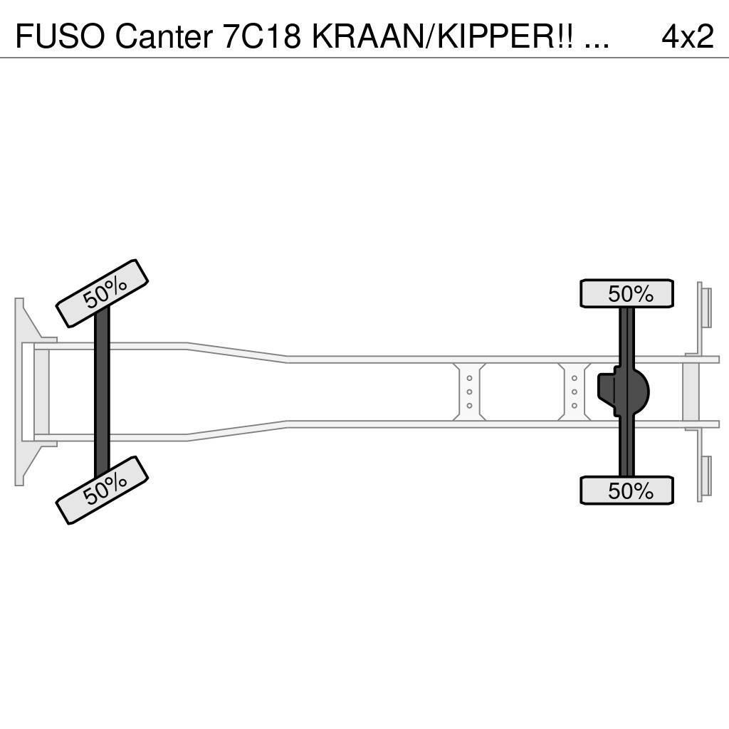 Fuso Canter 7C18 KRAAN/KIPPER!! EURO6!! Yol-Arazi Tipi Vinçler (AT)