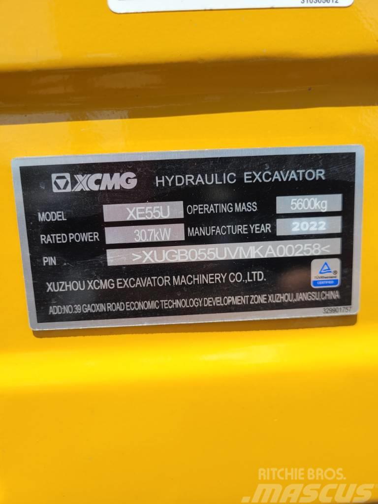 XCMG XE55 U Mini ekskavatörler, 7 tona dek