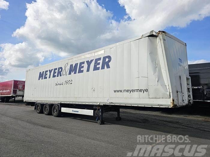 Krone sd | 3 axle mega closed box trailer| damage in fro Diger yari çekiciler