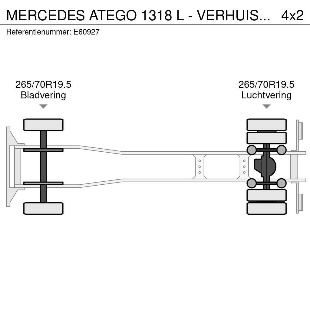 Mercedes-Benz ATEGO 1318 L - VERHUISLIFT Kapali kasa kamyonlar