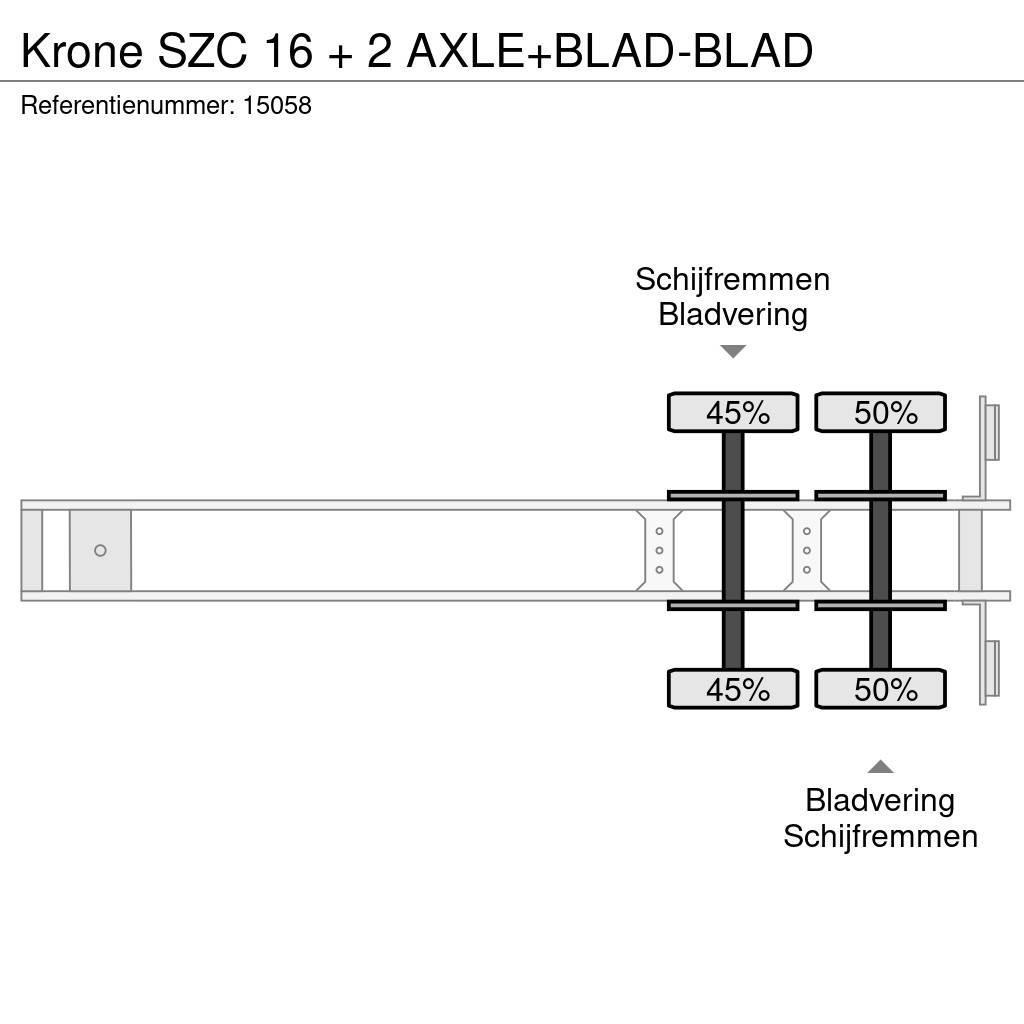 Krone SZC 16 + 2 AXLE+BLAD-BLAD Konteyner yari çekiciler