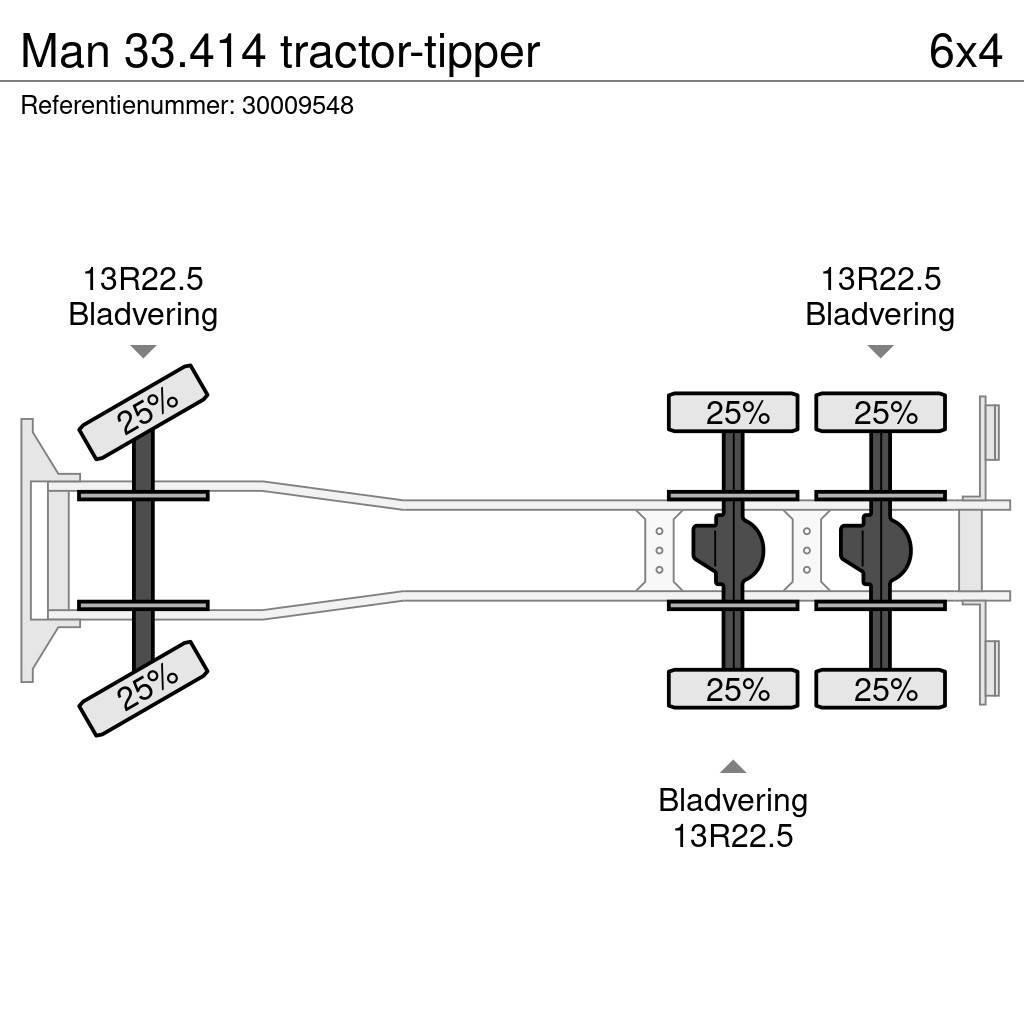 MAN 33.414 tractor-tipper Damperli kamyonlar