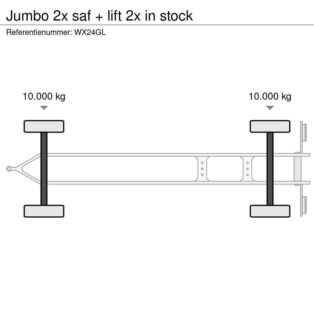 Jumbo 2x saf + lift 2x in stock Kapali kasa treylerler