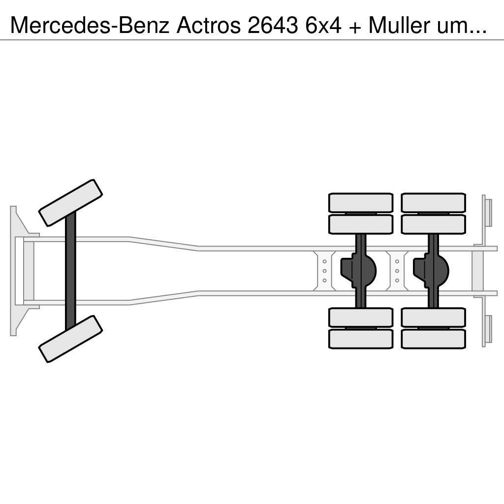 Mercedes-Benz Actros 2643 6x4 + Muller umwelttechniek aufbau Vidanjörler