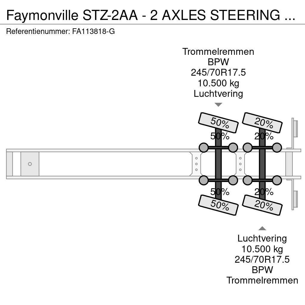Faymonville STZ-2AA - 2 AXLES STEERING - BED: 7,40 + 3,55 METE Low loader yari çekiciler
