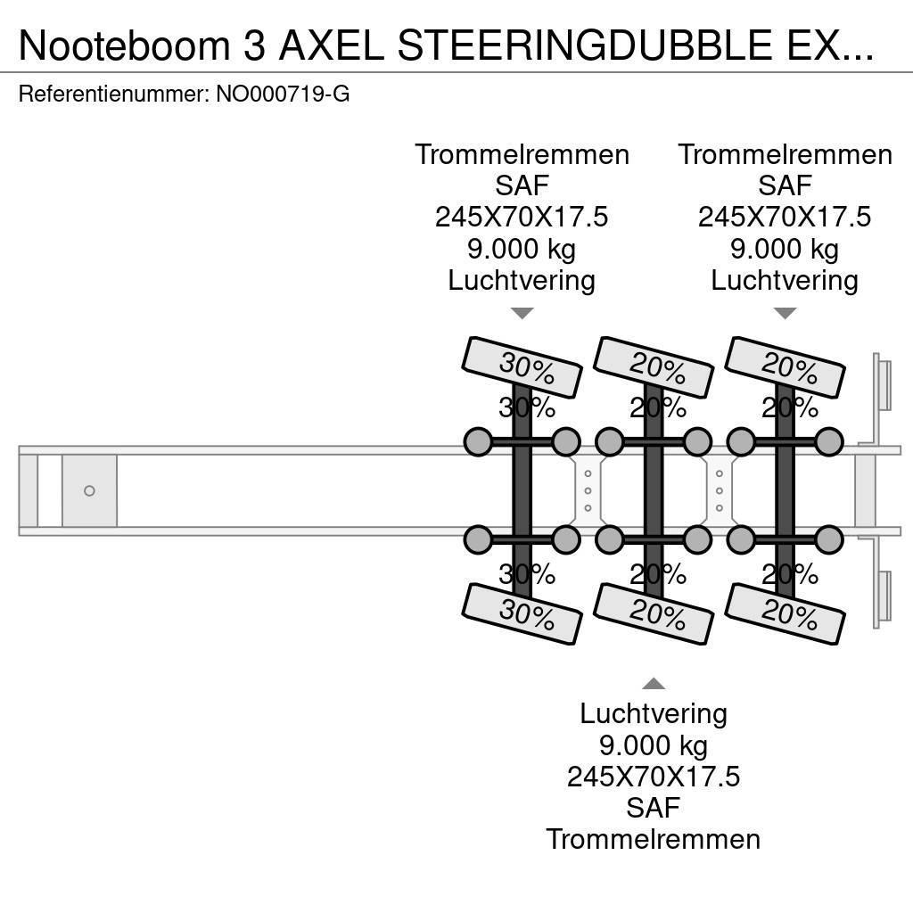 Nooteboom 3 AXEL STEERINGDUBBLE EXTENDABLE 2 X 5,5 METER Low loader yari çekiciler