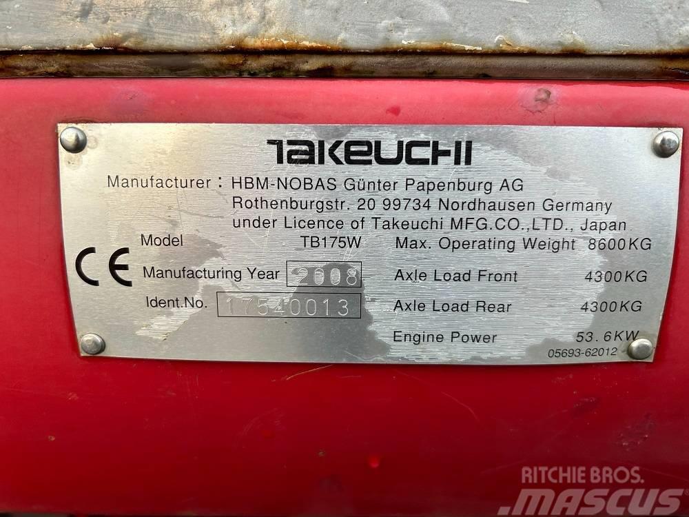 Takeuchi TB175W Midi ekskavatörler 7 - 12 t