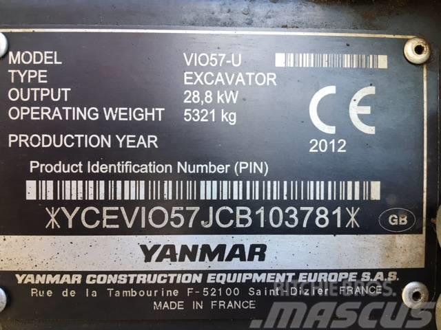Yanmar Vio 57 U Mini ekskavatörler, 7 tona dek