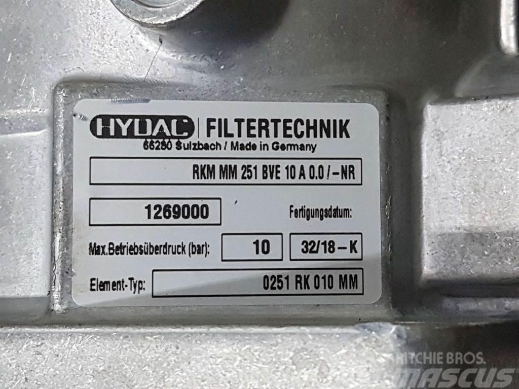  Hydac RKM MM 251 BVE 10 A 0.0/-NR-1269000-Filter Hidrolik