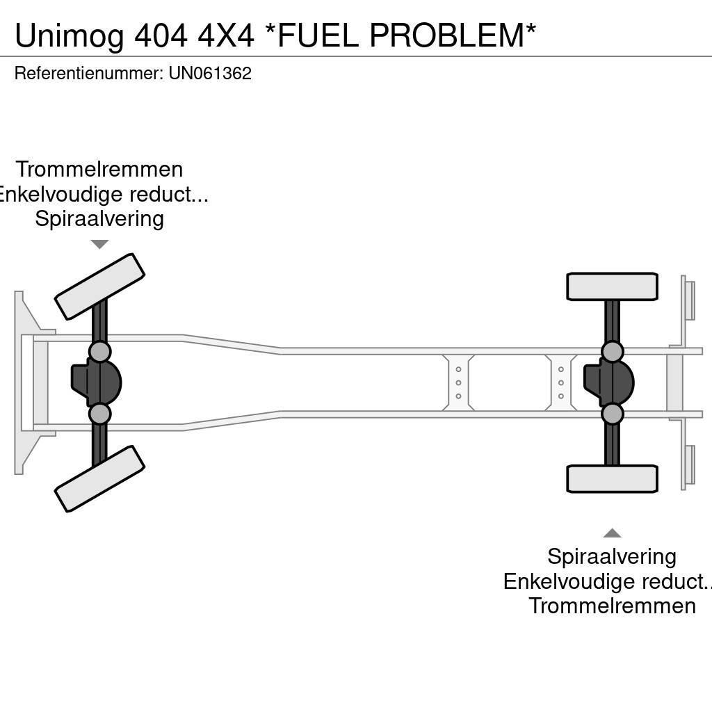 Unimog 404 4X4 *FUEL PROBLEM* Flatbed kamyonlar