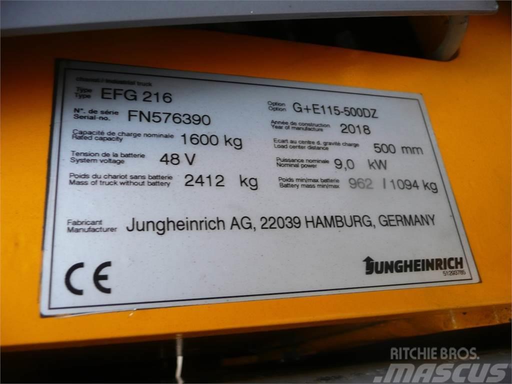 Jungheinrich EFG 216 500 DZ Elektrikli forkliftler