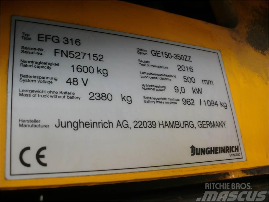Jungheinrich EFG 316 350 ZT Elektrikli forkliftler