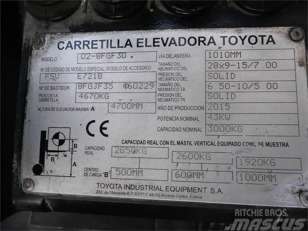 Toyota 02-8FGF30 LPG'li forkliftler