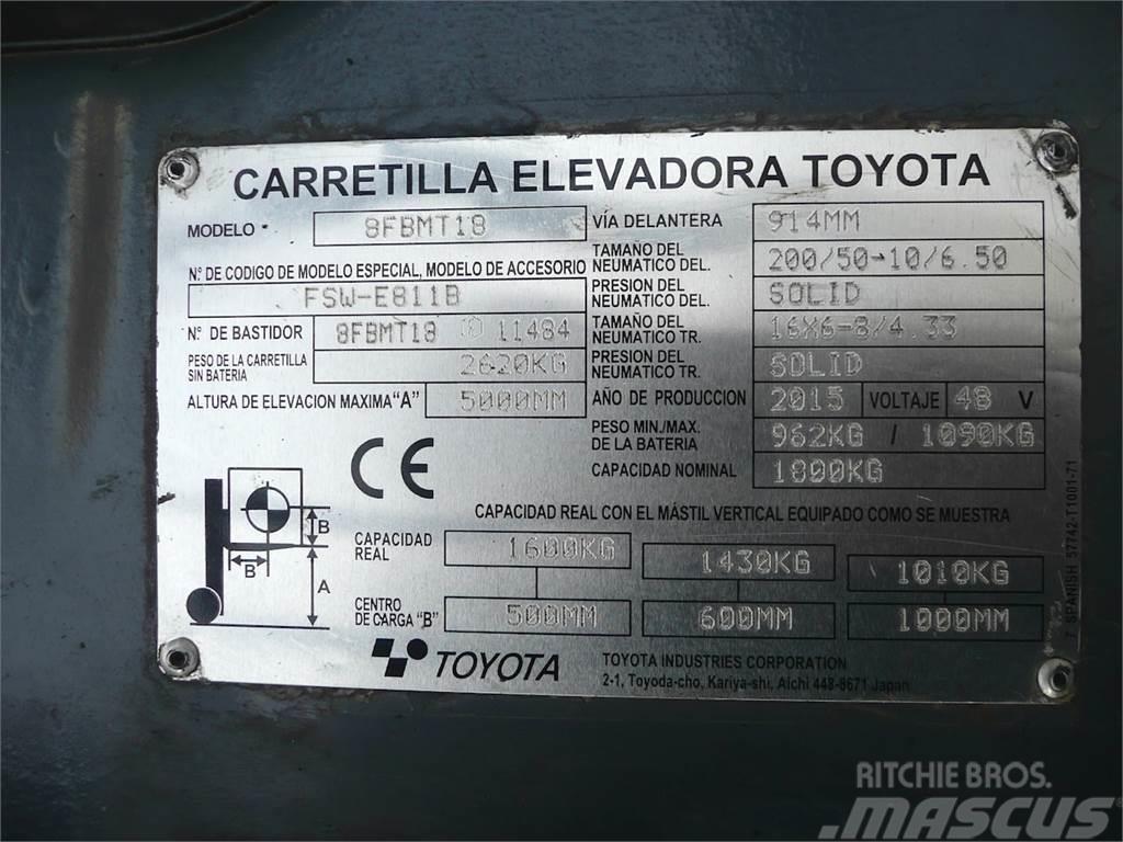 Toyota 8FBMT18 Elektrikli forkliftler