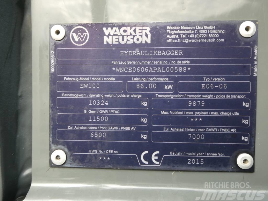 Wacker Neuson EW 100 Lastik tekerli ekskavatörler