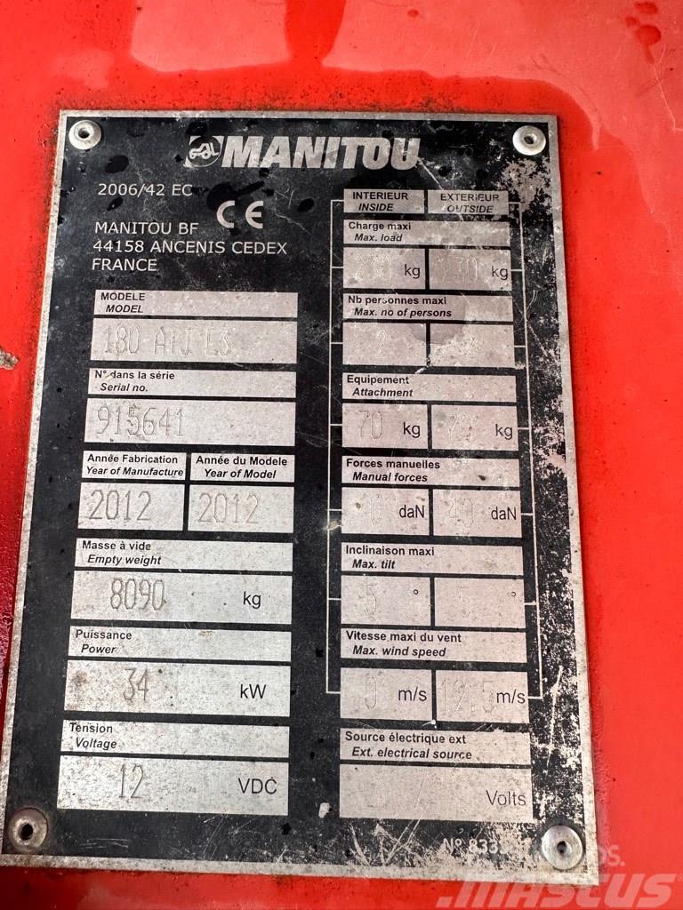 Manitou ATJ180 Körüklü personel platformları