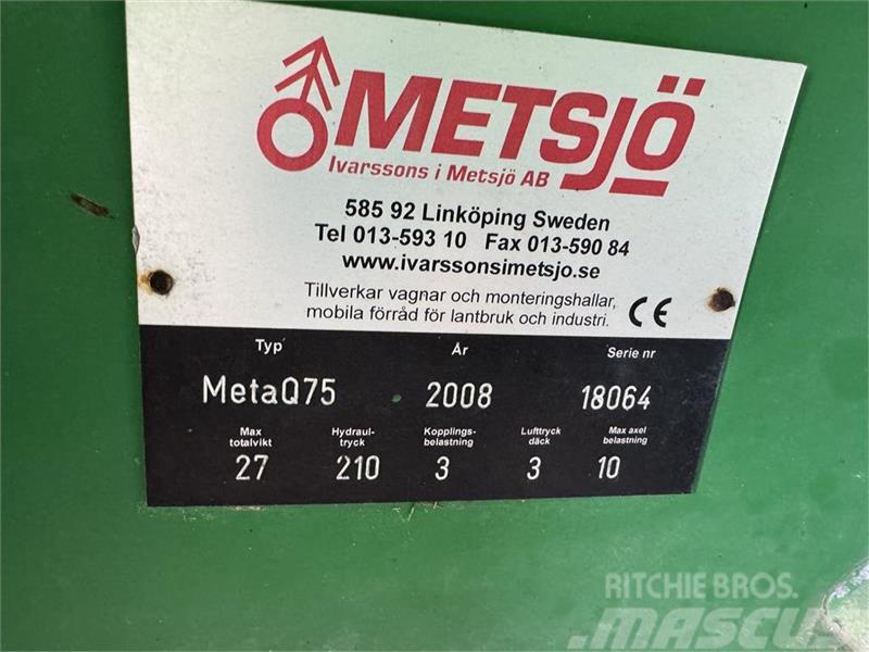 Metsjö MetaQ 75 Skiftelandsvogn Genel amaçli römorklar