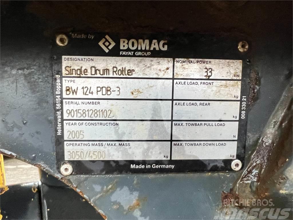 Bomag BW 124 PDB-3 - 3.000 kg. / Tromle / 1.400T Tek tamburlu silindirler