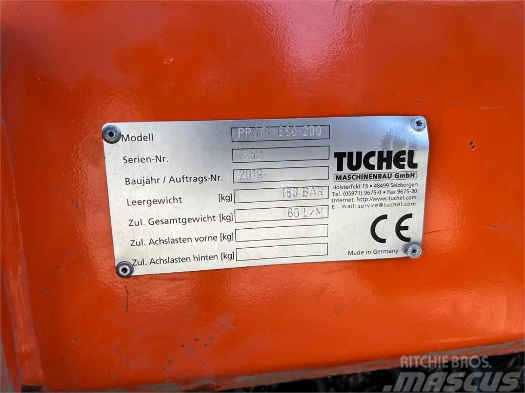 Tuchel Profi 660 kost - 200 cm. bred / Opsamler - kasse - Tekerlekli yükleyiciler