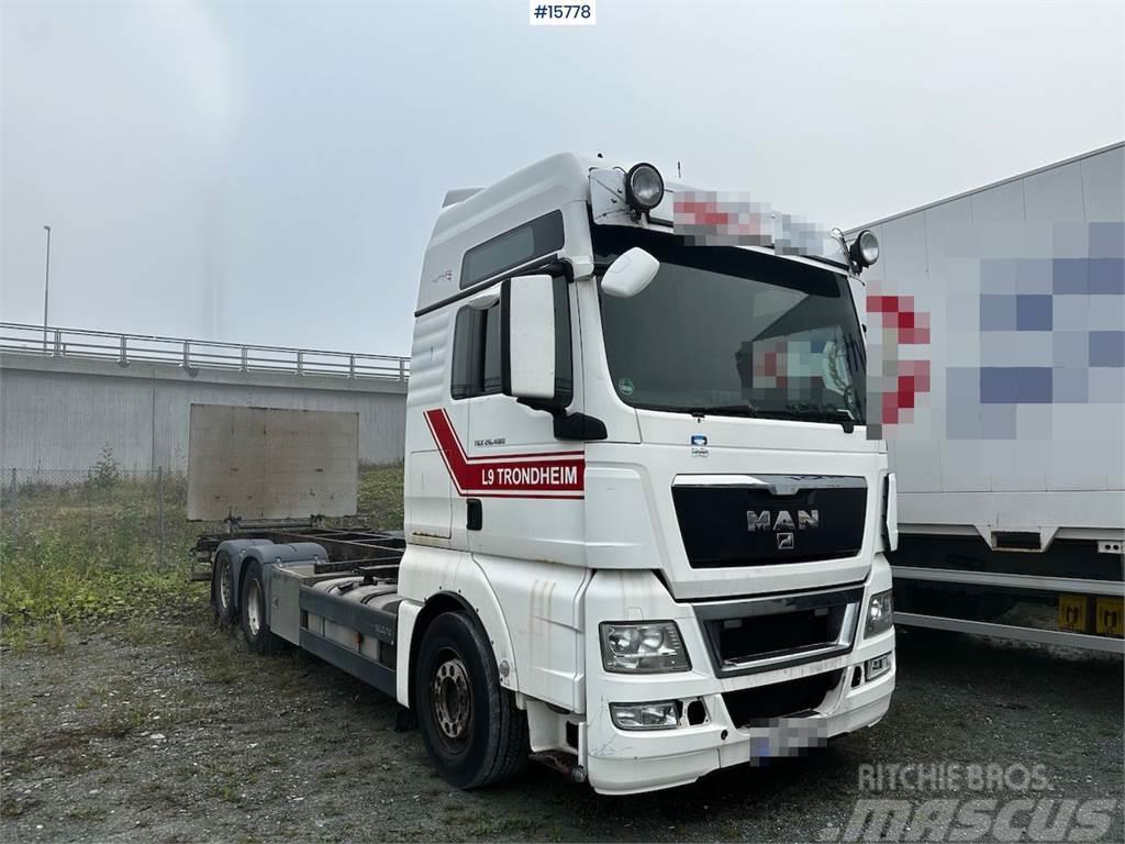 MAN TGX 26.480 6x2 Container truck w/ lift. Rep object Römorklar, konteyner