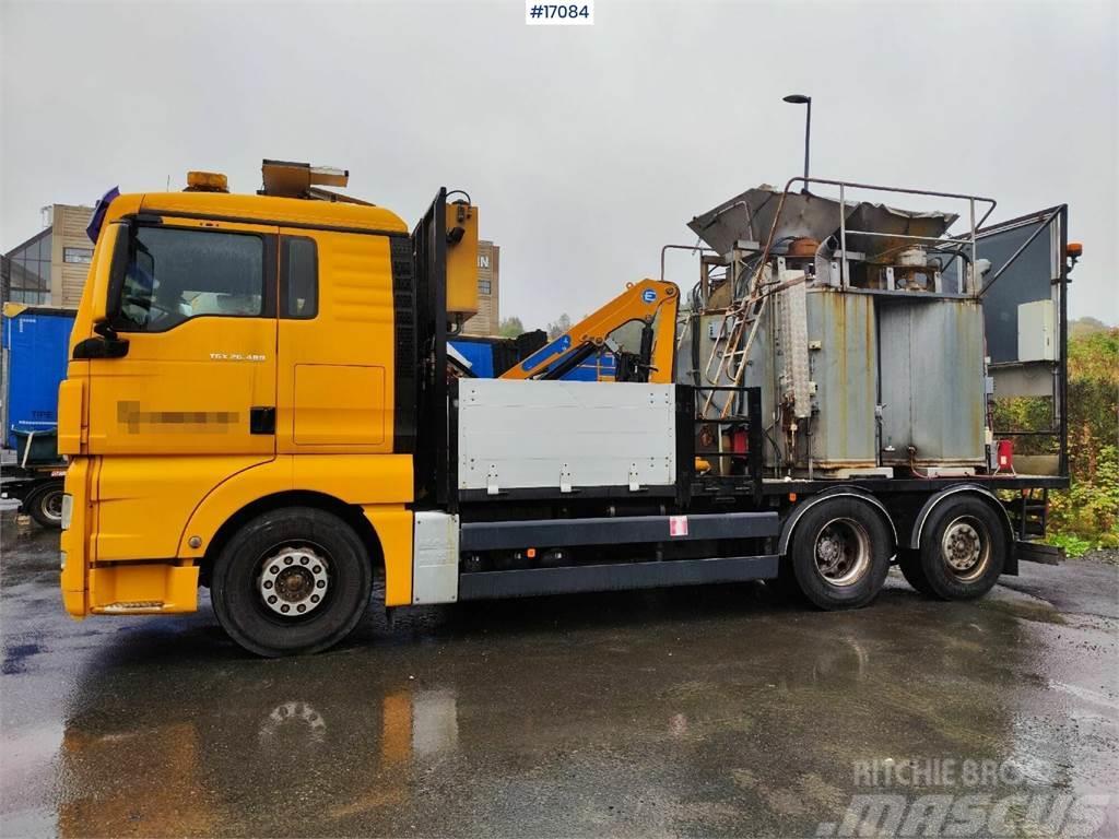 MAN TGX 26.480 Boiler truck with crane. Rep object Belediye / genel amaçli araçlar