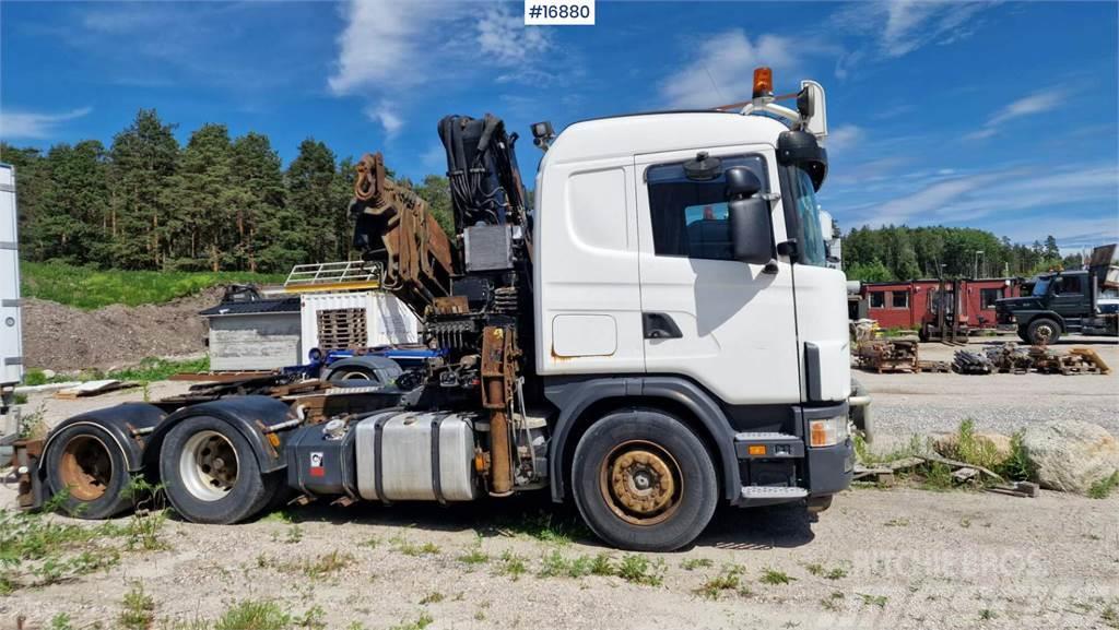 Scania R124 6x2 crane tractor w/ 33 t/m Hiab crane Araç üzeri vinçler