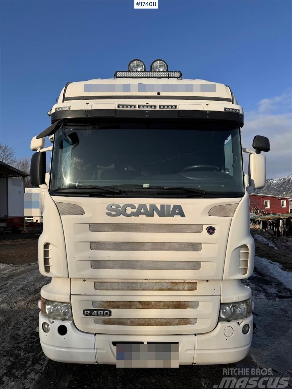 Scania R480 6x2 box truck w/ rear lift Kapali kasa kamyonlar