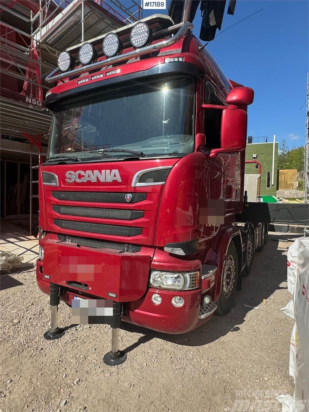 Scania R520 combi truck w/ 92 t/m Palfinger crane. Jib an Araç üzeri vinçler