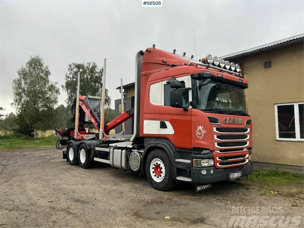 Scania R560 Timber Truck with trailer and crane Tomruk kamyonlari