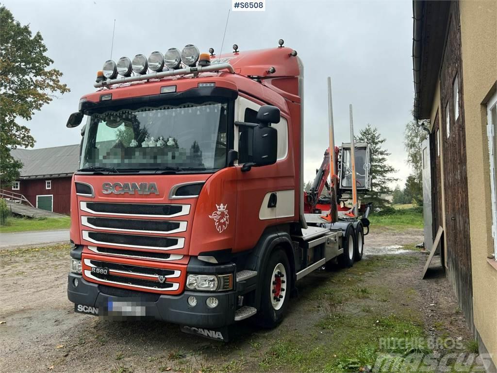 Scania R560 Timber Truck with trailer and crane Tomruk kamyonlari