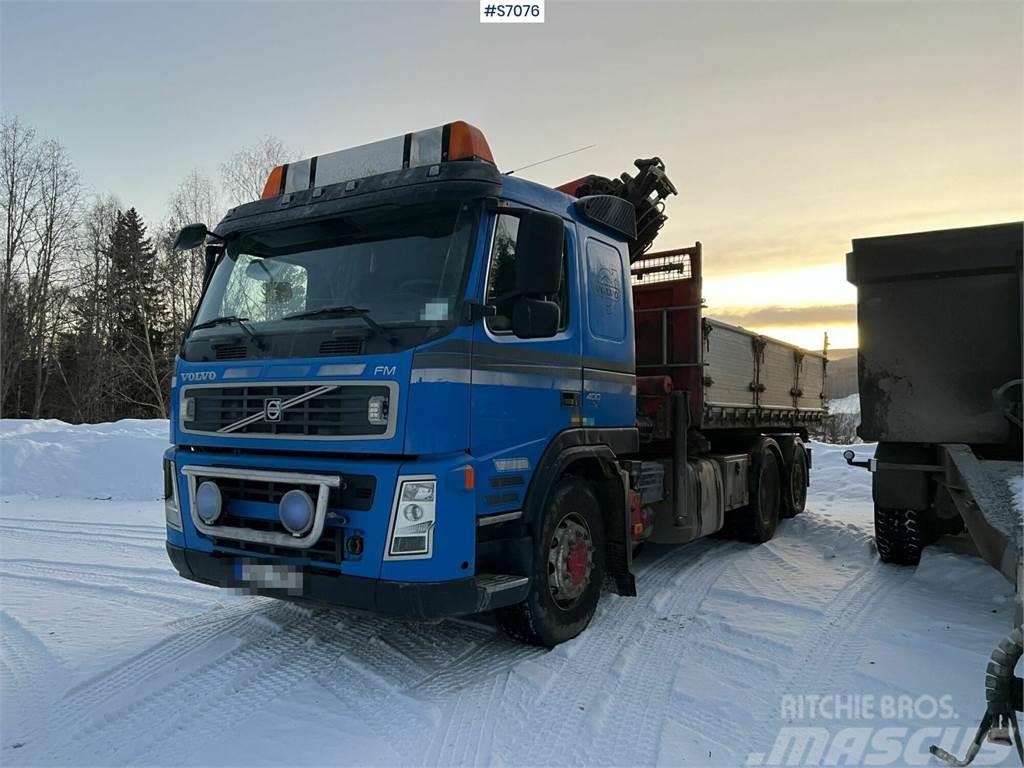 Volvo FM400 6*2 Crane Truck with tiltable flatbed + Palf Araç üzeri vinçler