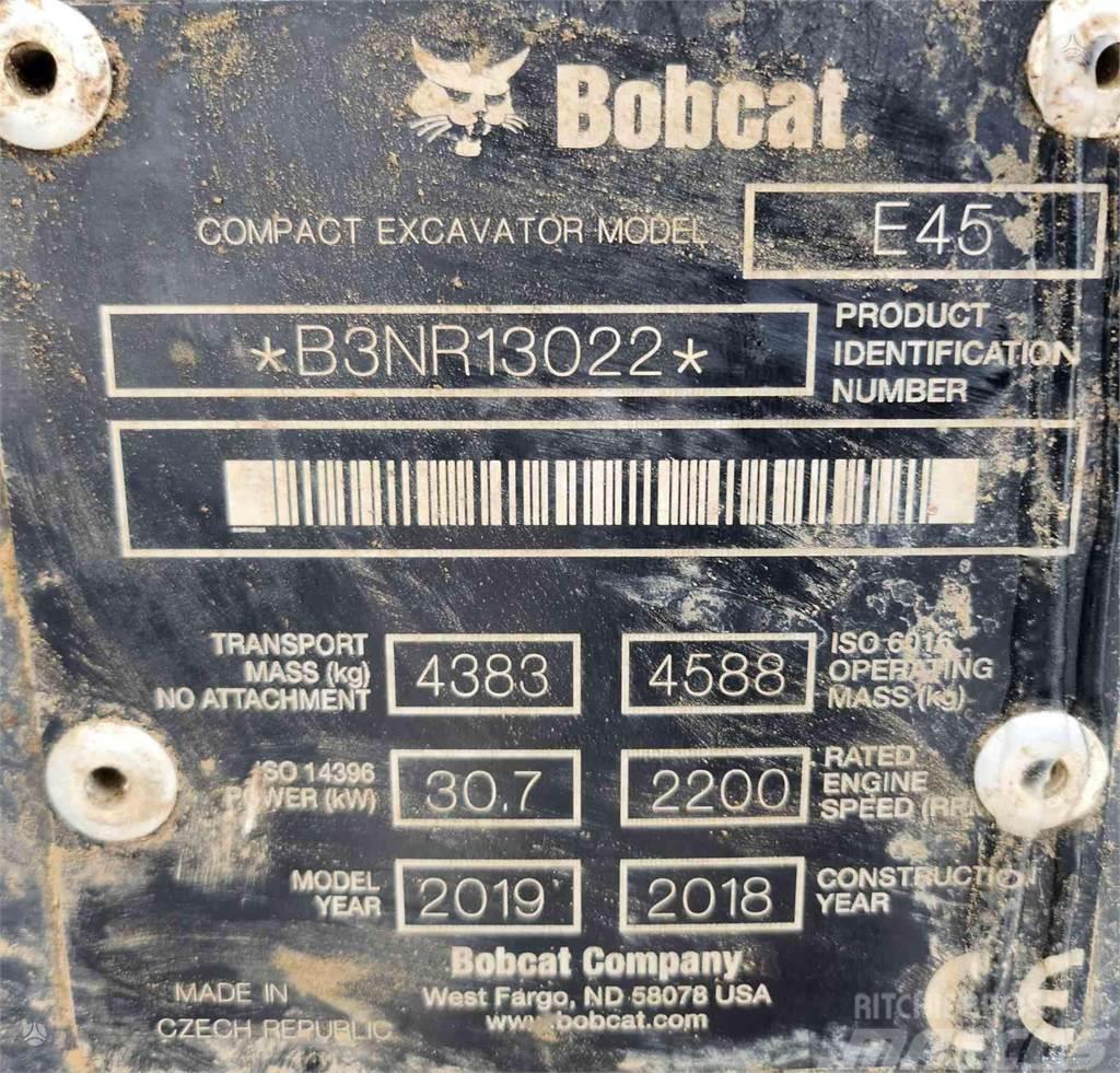 Bobcat E45 + 3 Buckets Paletli ekskavatörler