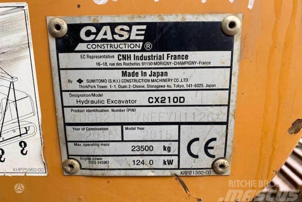 CASE CX210 D garantija 300val Paletli ekskavatörler