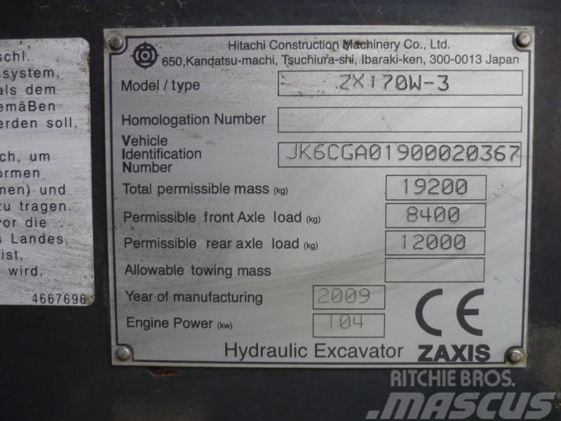 Hitachi ZX170W-3 Lastik tekerli ekskavatörler