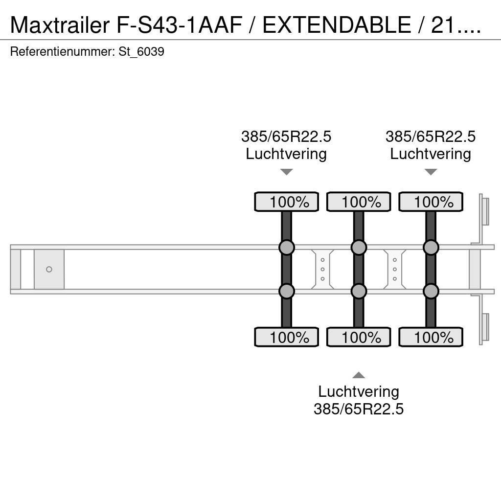 MAX Trailer F-S43-1AAF / EXTENDABLE / 21.10 mtr / TE KOOP - TE Diger yari çekiciler