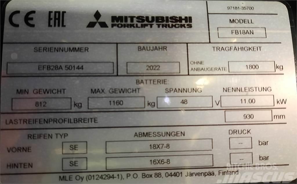 Mitsubishi FB18AN Elektrikli forkliftler