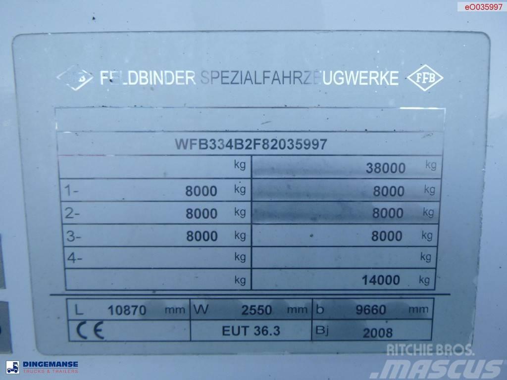 Feldbinder Powder tank alu 36 m3 / 1 comp + compressor Tanker yari çekiciler